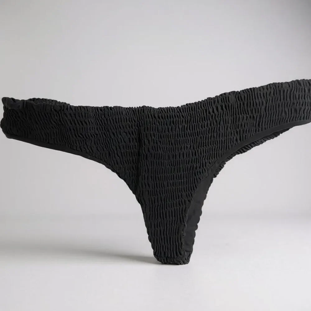 Tori Praver Saffron Bikini Bottom Black. Size Small